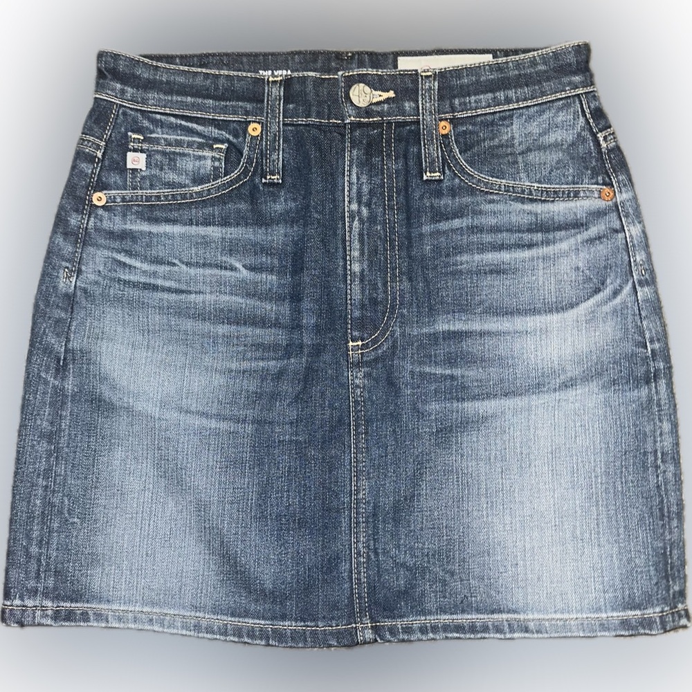 AG Adriano Goldschmied The Vera Denim Mini Skirt Sz 27
